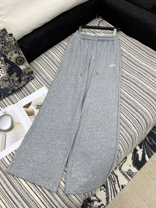 Unlock Alo double waistband splicing sports casual pants, both sporty and fashi