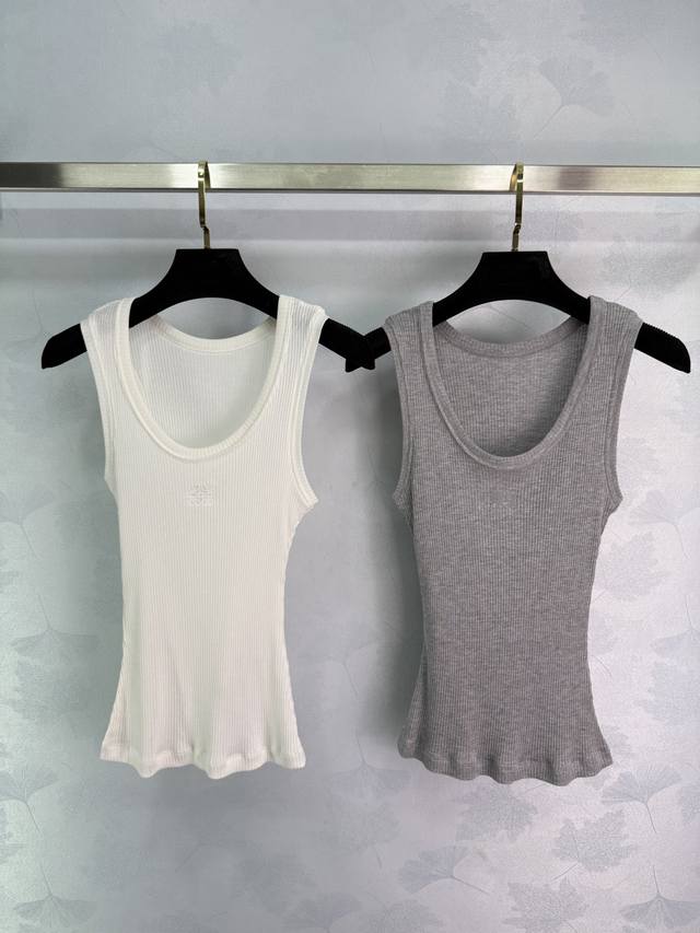 Loew*2025 Spring and Summer new slim-fitting silk cotton vest customized Yb impo