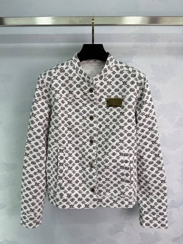 Louis Vuitto*2025 New arrivals Printed denim jacket, coat, short skirt set Custo