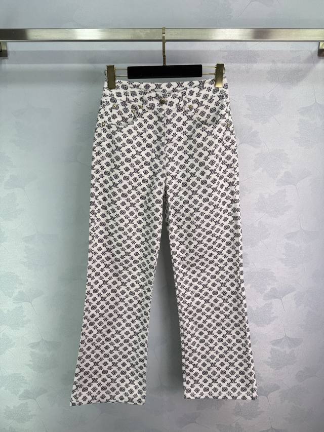 Louis Vuitto*2025 new arrivals Printed denim jacket, coat, trousers set Customiz