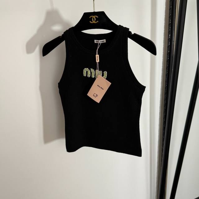 Style No. 20253994 Miumi* new sequins, green diamonds, logo embroidery, slim fi
