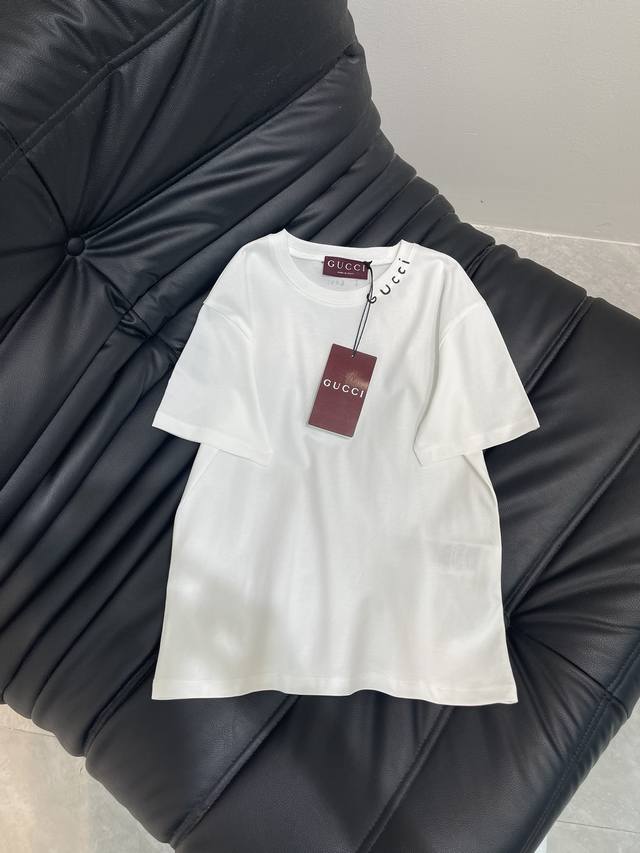 Gucc25 Spring and summer new style printed slim fit letter short-sleeved T-shirt