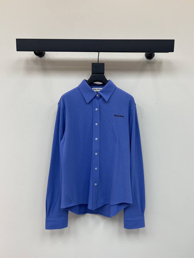 Miumi*25 New style lapel long-sleeved shirt custom made Yb Zhudi pure cotton mat