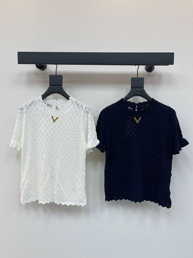Valentin*25 Spring and summer new diamond lace knitted short sleeves custom Yb w
