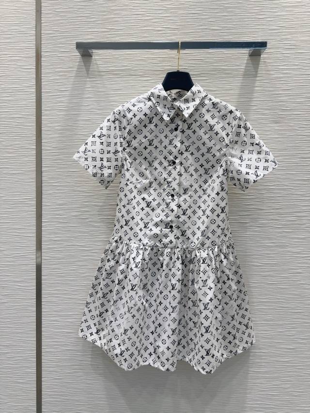 Louis Vuitto* 2025Ss new dress Monograw penetration printing high-end atmosphere