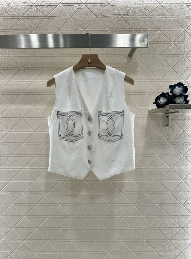 Chane*2025 New arrivals Double C vest shorts set Customized Yb imported rayon ma