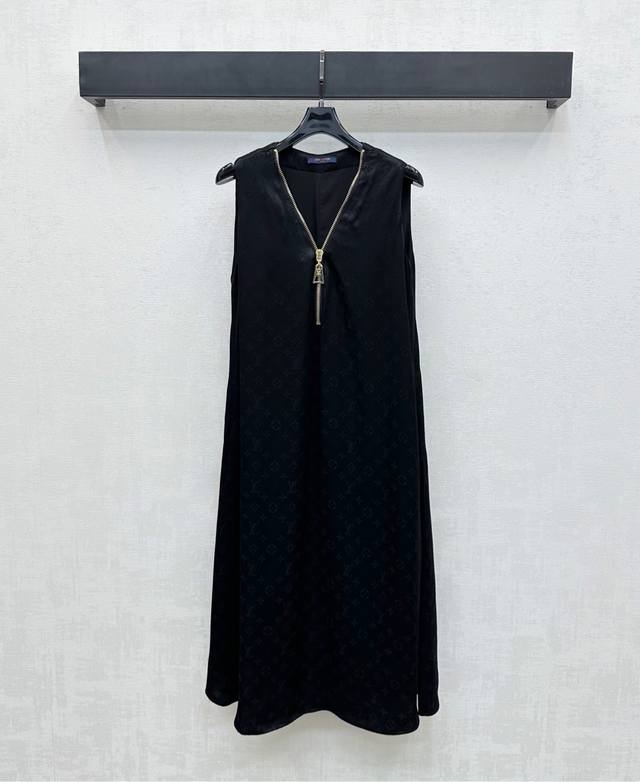 Louis Vuitto*2025 New arrival Jacquard sleeveless dress Customized Yb imported j