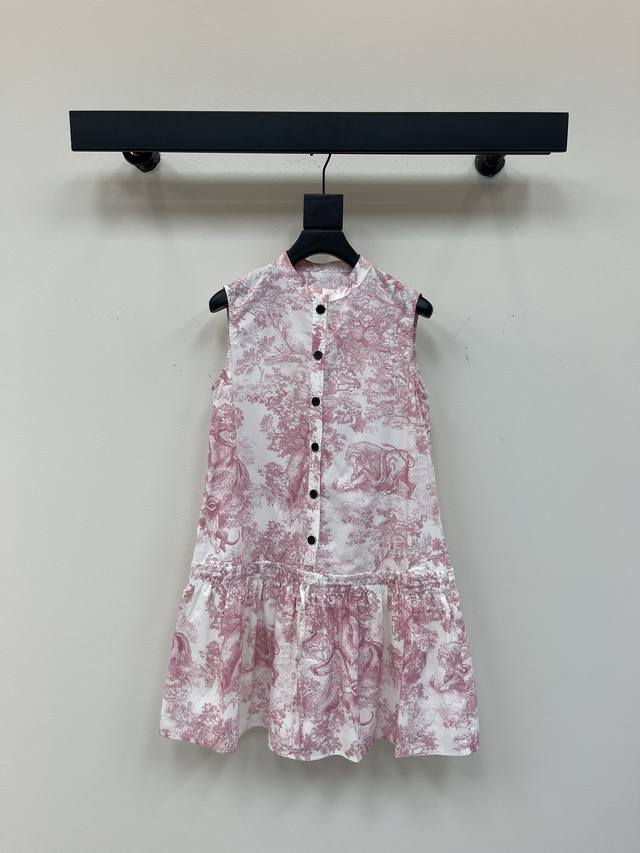 Dio*25 Spring and summer new product Cd jungle print sleeveless dress is elegant