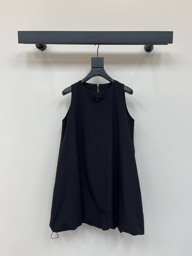 Prad*25 New style sleeveless dress with hot diamond triangle logo. The flower-wr