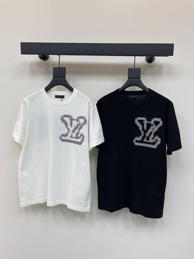 Louis Vuitto*25 New round-neck letter knitted short-sleeved top Customized Yb co