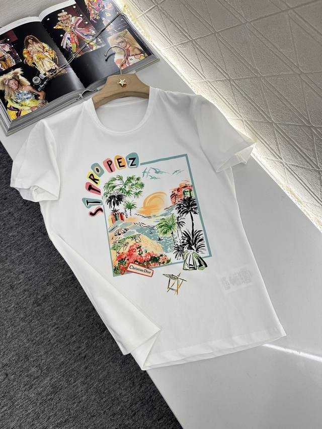Dio*2025 New arrivals Island resort print Customized Yb Original cotton material