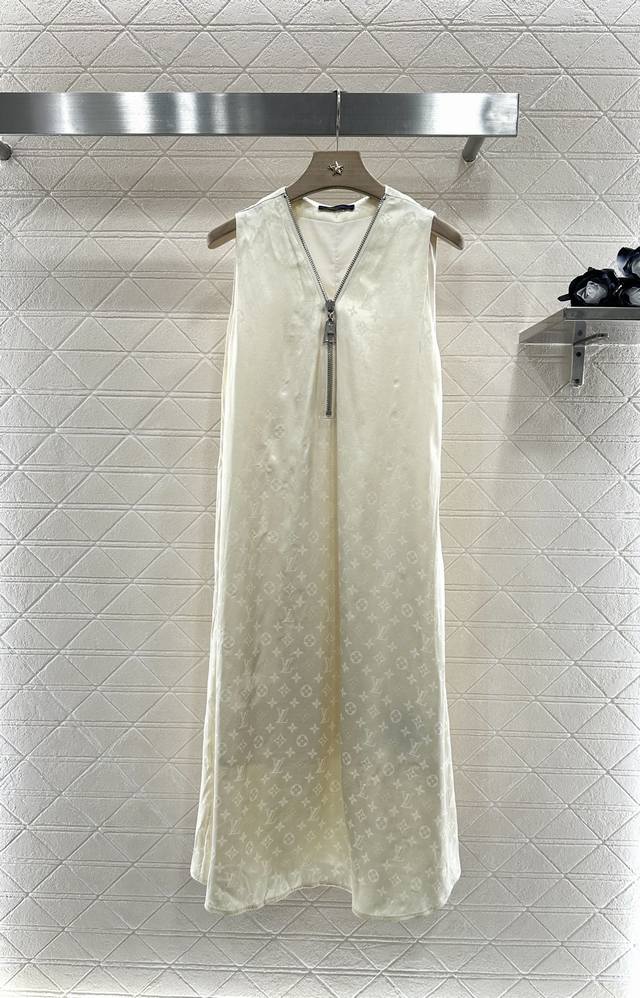 Louis Vuitto*2025 New arrivals Sleeveless zipper dress Customized Yb imported tw