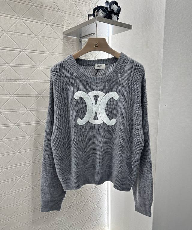 Celin*2025 New arrivals Versatile Arc de Triomphe pullover sweater Customized Yb