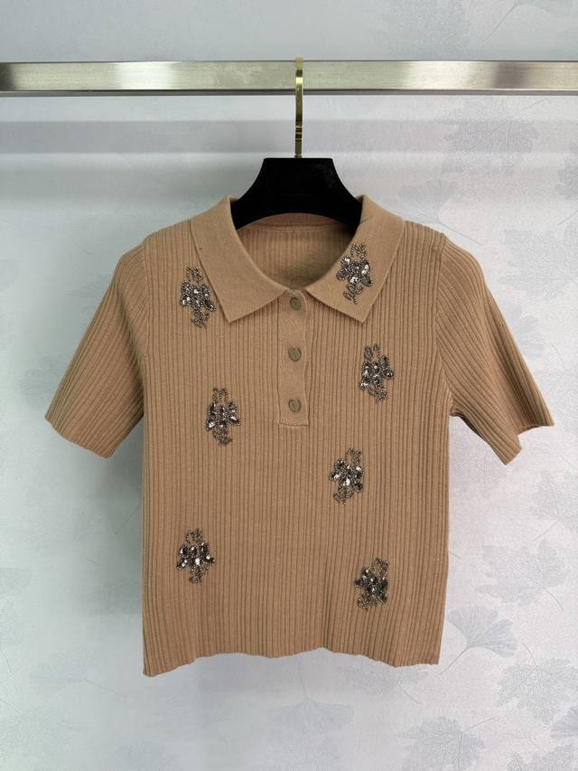 Fe* Beaded embroidered shirt, high-end texture synchronized with the official we