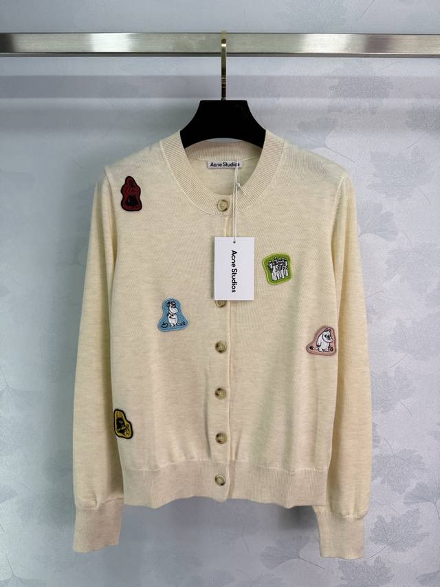Acne Studios25 Early Autumn new round neck joint knitted cardigan, original cust