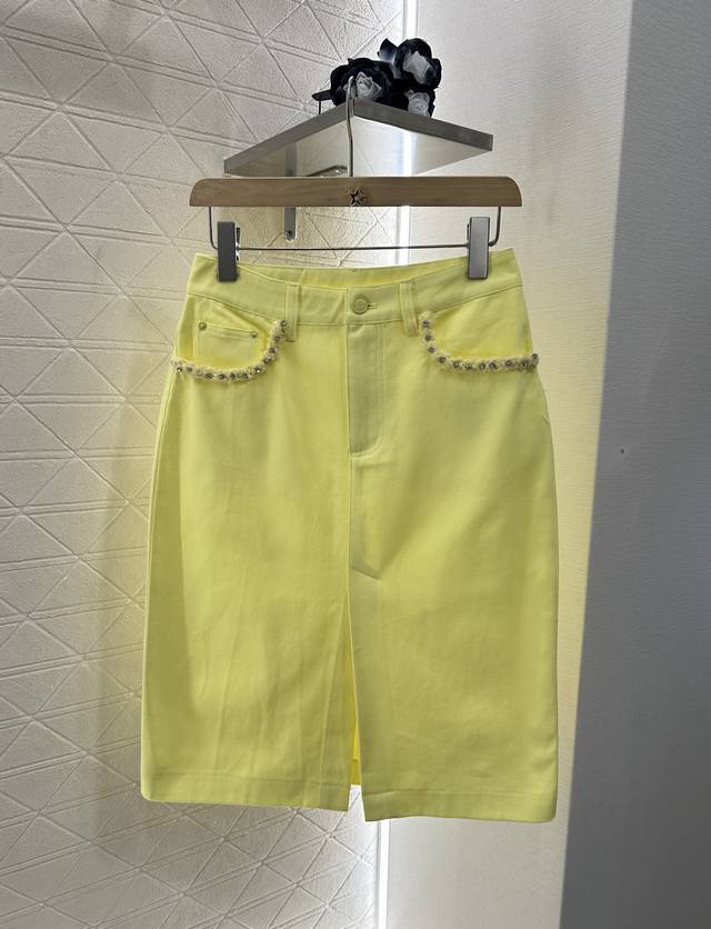 Gucc*2025 New arrivals Vest top skirt set Customized Yb twill cotton thin denim
