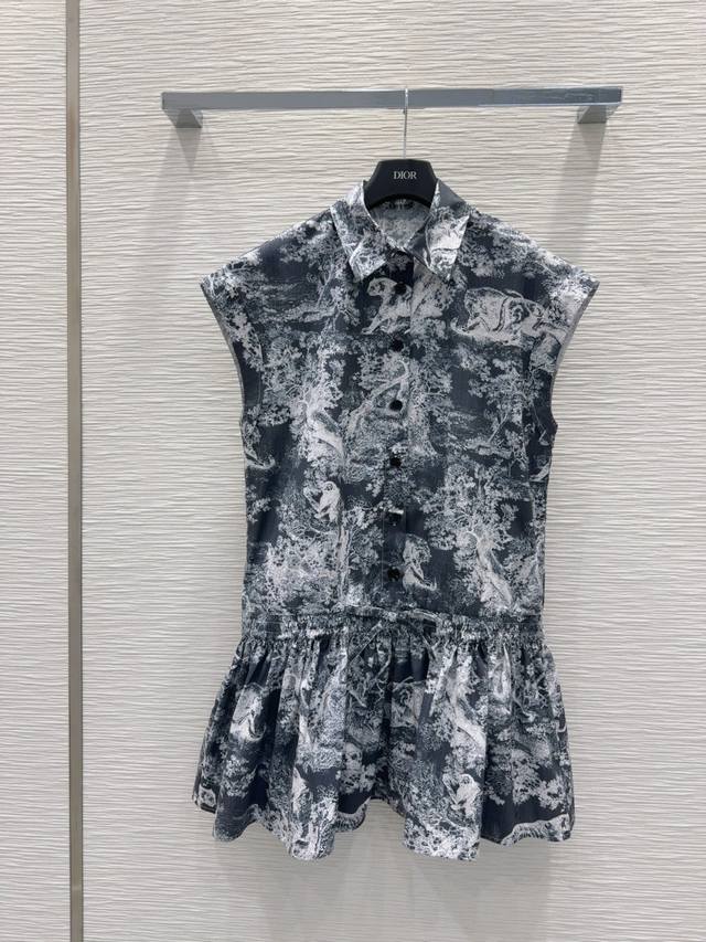 Christian Dio*2025Ss new dress with zoo Jouy prints, simple yet luxurious, the w