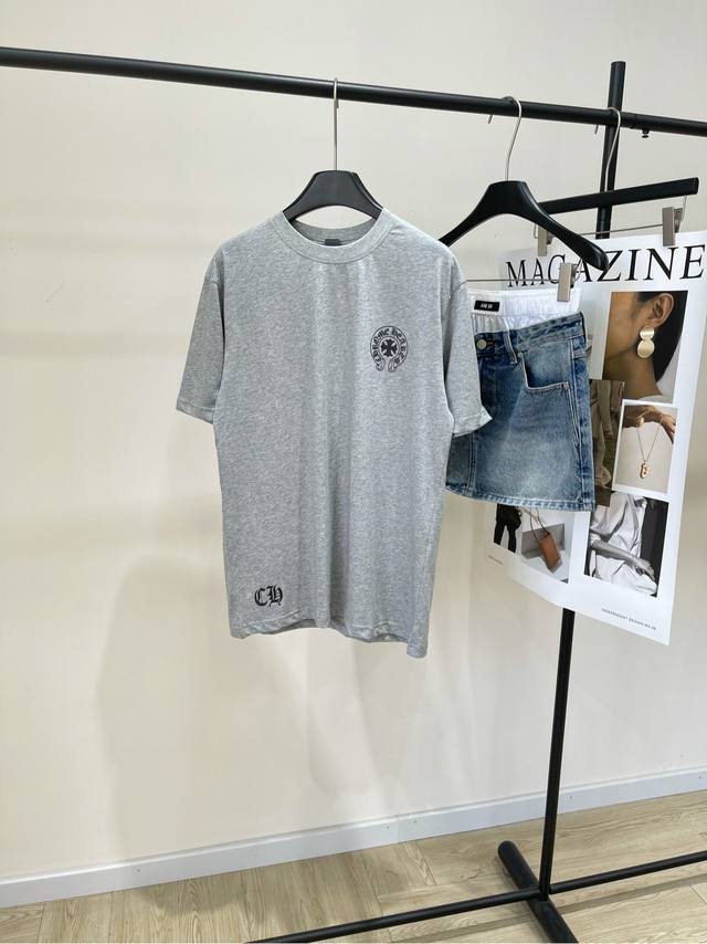Chrome Hearts light grey Sanskrit short-sleeved T-shirt DDD, fabric: cotton Col