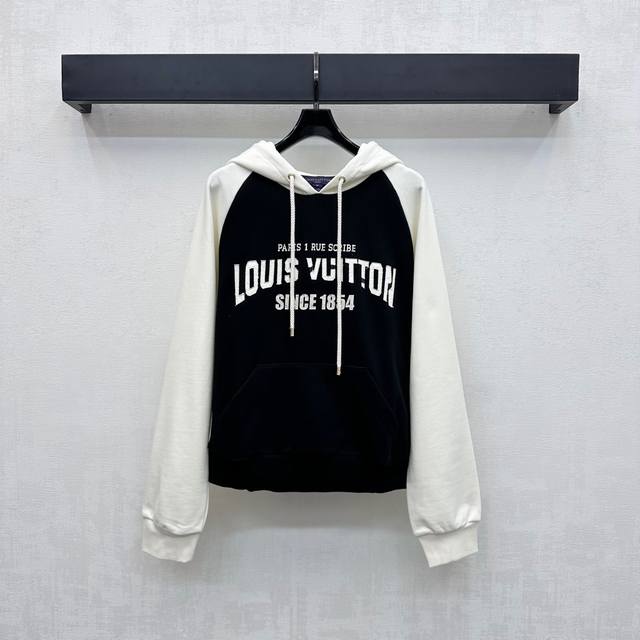 Louis Vuitto*2025 new arrivals Hooded raglan embroidered sweatshirts are customi