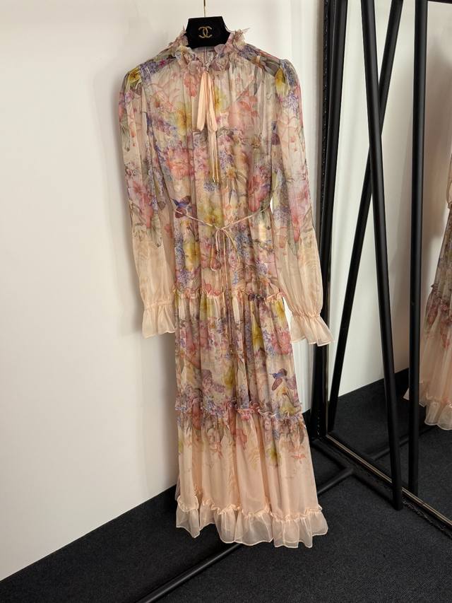 Style No. 20254174 Zimmermann new elegant temperament colorful flower print ruf