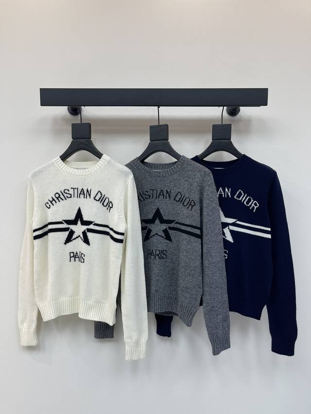 Dio*25 New early autumn five-pointed star long-sleeved pullover knitted sweater!