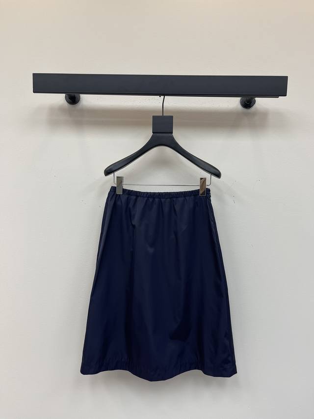 Prad*25 New classic triangle logo nylon casual skirt Customized Yb imported mate