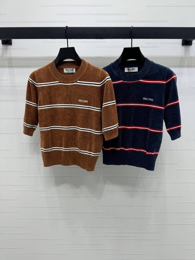 New original high-end quality Miumi*2025 spring and summer latest series! Stripe