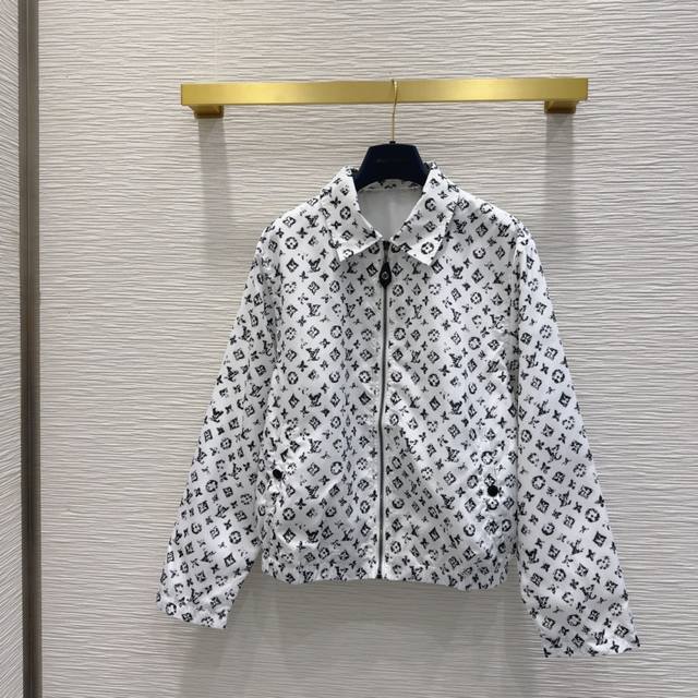 Louis Vuitto* 2025Ss new coat Monograw penetration printing high-end atmosphere