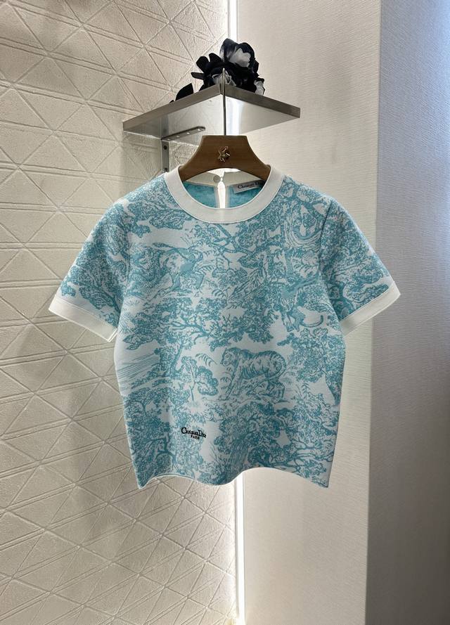 Dio*2025 New arrivals jacquard knitted short sleeves Customized Yb cotton nylon