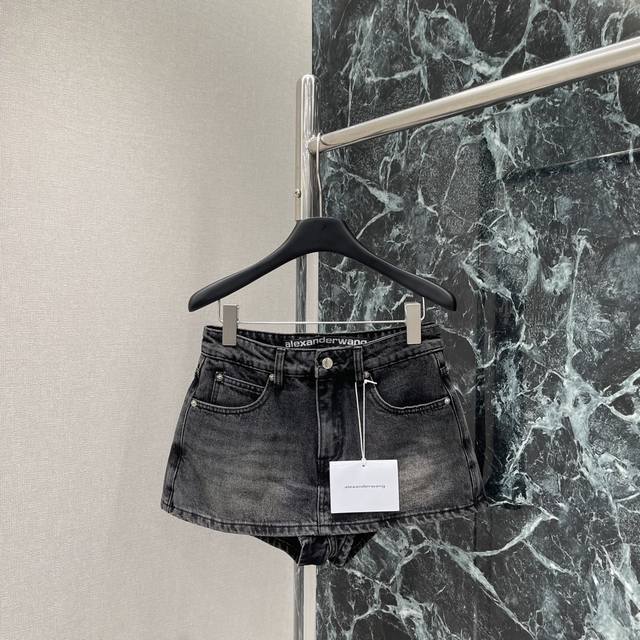 Dawang 25 Early Autumn new denim short skirt The skirt has a safety pants linin