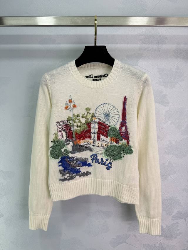 Dio* 2025 Early Fall Newest Collection! City Limited City Scenery Round Neck Kni