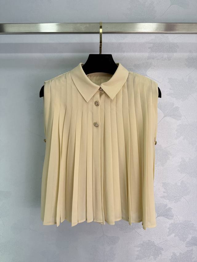 Chane*2025 New arrivals Lapel shirt pleated skirt suit Customized Yb imported tw