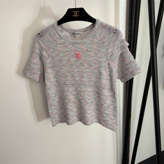 Style No. 20254150 Chane* new style flocked logo gradient lotus leaf short-slee
