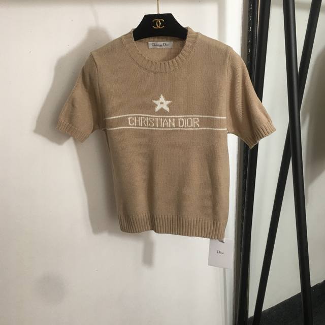 Style No. 20250748 Dio* new style short-sleeved pullover with five-pointed star