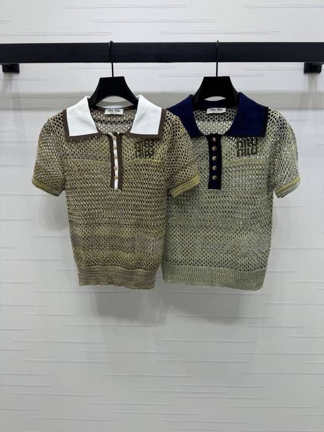 New original high-end quality Miumi*2025 early autumn latest series! Hollow knit