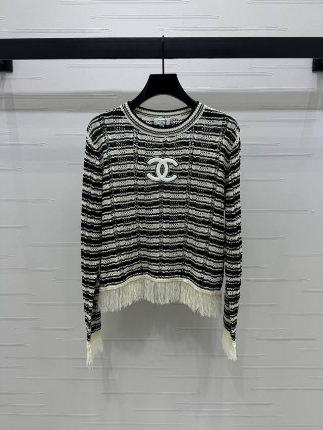 New original high-end quality Chane* 2025 early autumn latest series! Striped kn