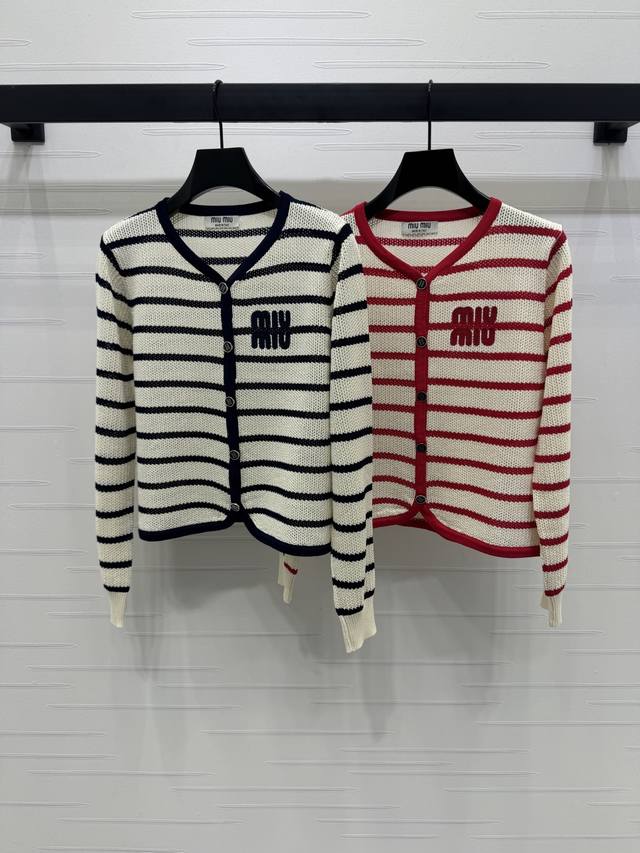 New original high-end quality Miumi*2025 early autumn latest series! Hollow stri