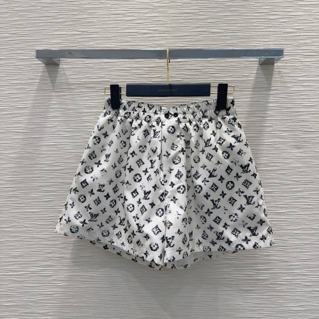 Louis Vuitto* 2025Ss shorts Monograw permeable prints High-end and full of style