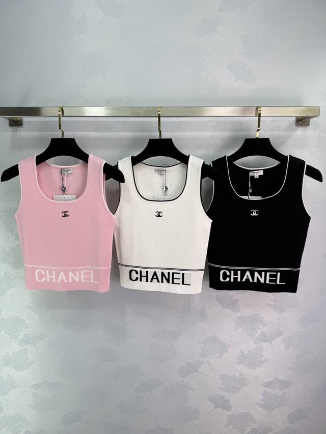 Chanel*25 Summer new series knitted vest with letter logo jacquard craftsmanship