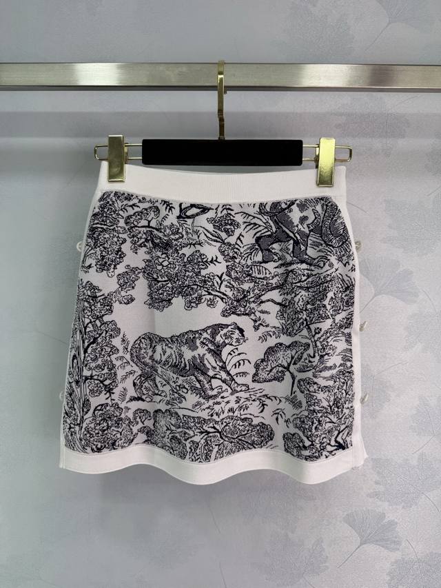 Dio*2025 New arrival Jacquard knitted short skirt Customized Yb cotton nylon yar
