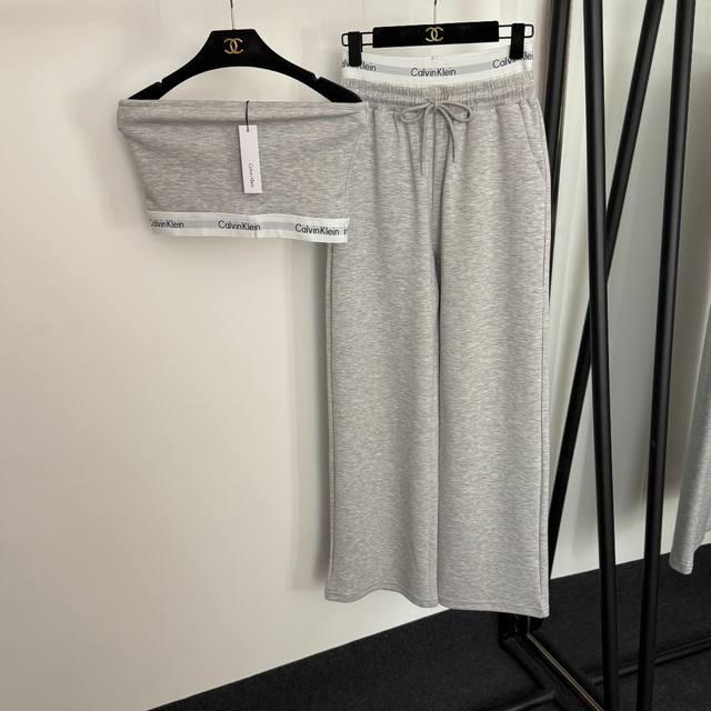 Style No. 20254135 Calvinklein*Ck new sports suit, sexy tube top with letter we