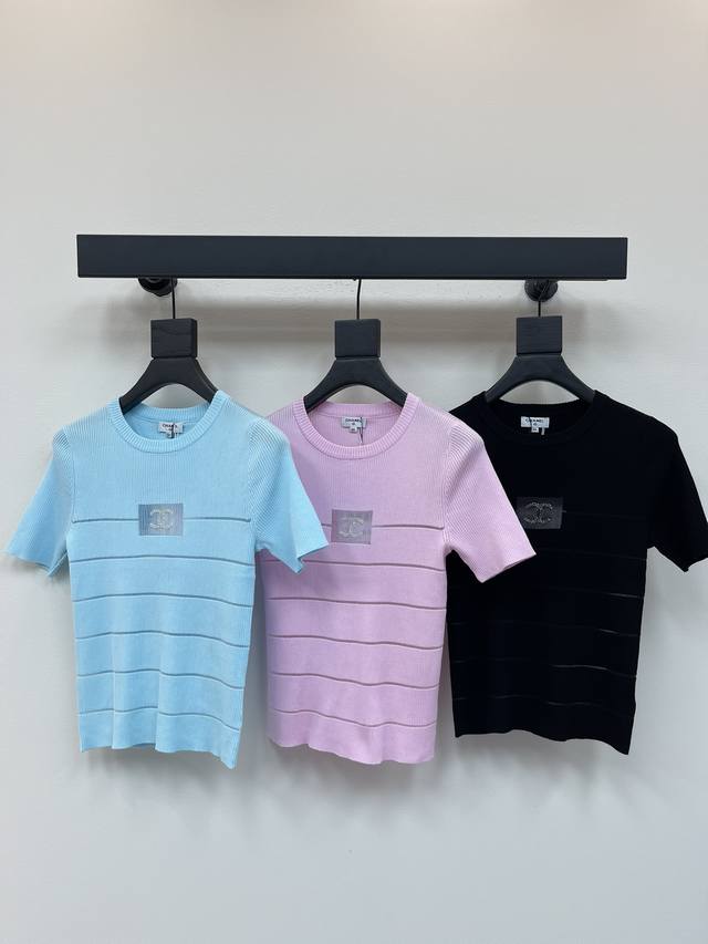 Chane*25 New Chanel slim fit knitted short sleeves custom made Yb imported yarn