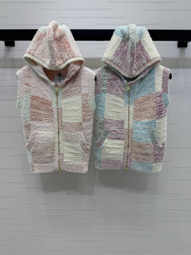 New original high-end quality Chane* 2025 early autumn latest series! Hooded kni