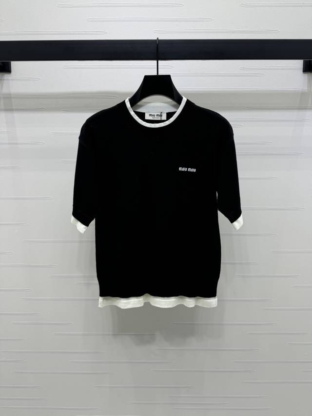 New original high-end product Miumi* 2025 early autumn latest series! Round neck