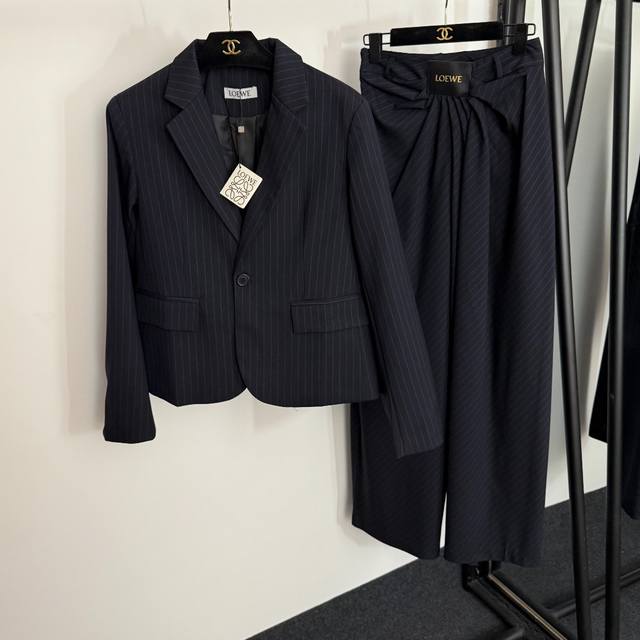 Style No. 20254121 Loew* new Ol suit, one button long sleeve slim striped suit