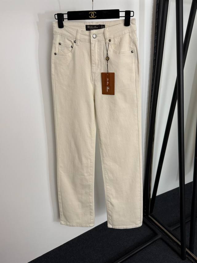 Style No. 2054099 Loro Piana*Lp new high waist slim jeans with logo embroidery
