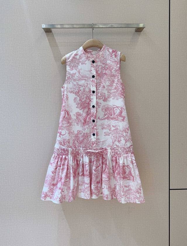 D's new sleeveless dress Animal jungle series pattern positioning printing, made