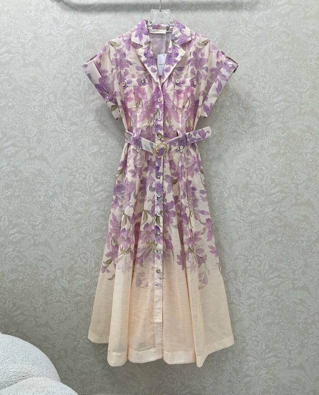 Zimmerman*Zimmerman 25 new style lapel hem sleeve long dress single-breasted des