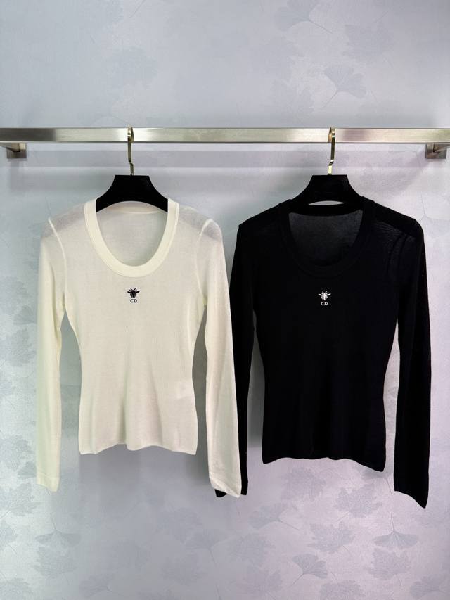 Dio*2025 Early Fall Newest Collection! Embroidered Logo Knitted Long Sleeves! Cu