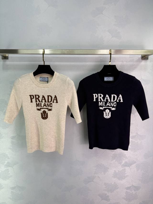 Prad* The latest 2025 spring and summer series! Round neck knitted short sleeves